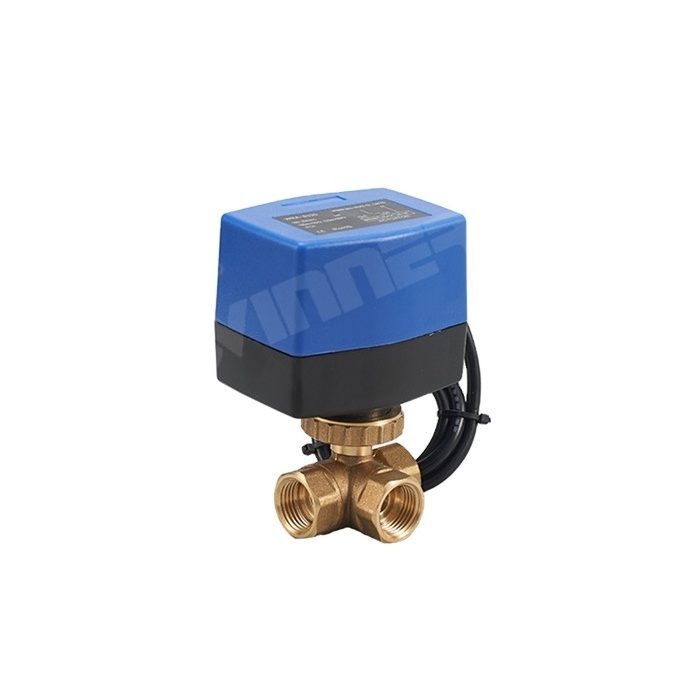 Faucet filter motorized diverter valve electric actuated water flow control floating check ball valve 220V