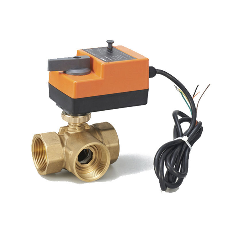 Winner Winvall 3 Way Motorized Valve 12V Electric Actuated Water Flow Control Valves Motor Operated Brass Ball Valve