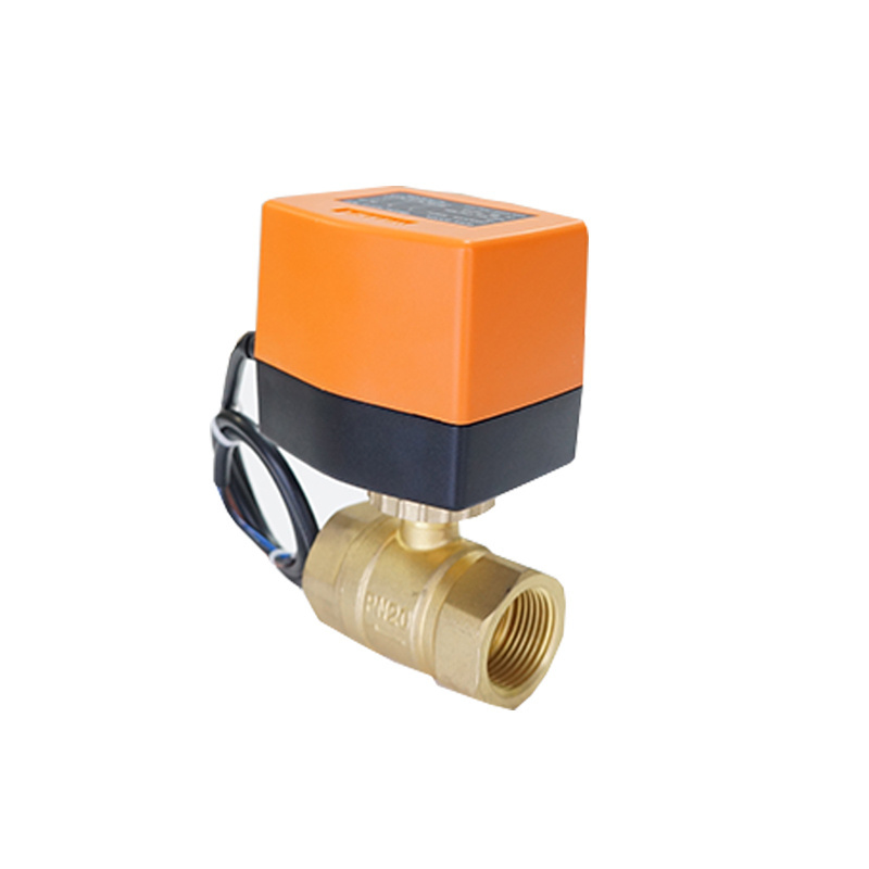 WINNER AC220V electric motorized actuator with 2 way/3 way brass ball valve for heater/cooler water valve