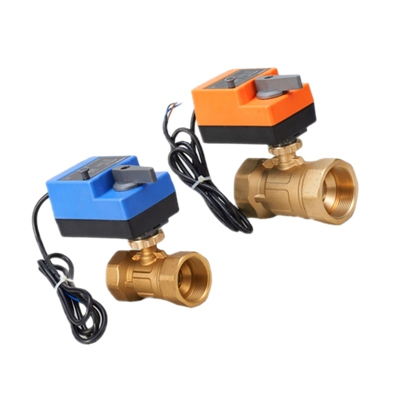 Winner Winvall 1/2'' 3/4'' 1'' 11/2'' 11/4'' 2'' Stepping Motor Actuator Control Brass Valve Manual Override Electric Ball Valve