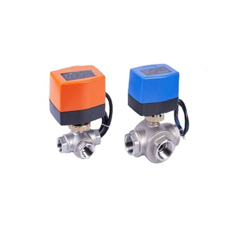 Winner 12VDC Motorized SS304 3 Way Valve Electric Actuated Stainless Steel Ball Valves For Drinking Water