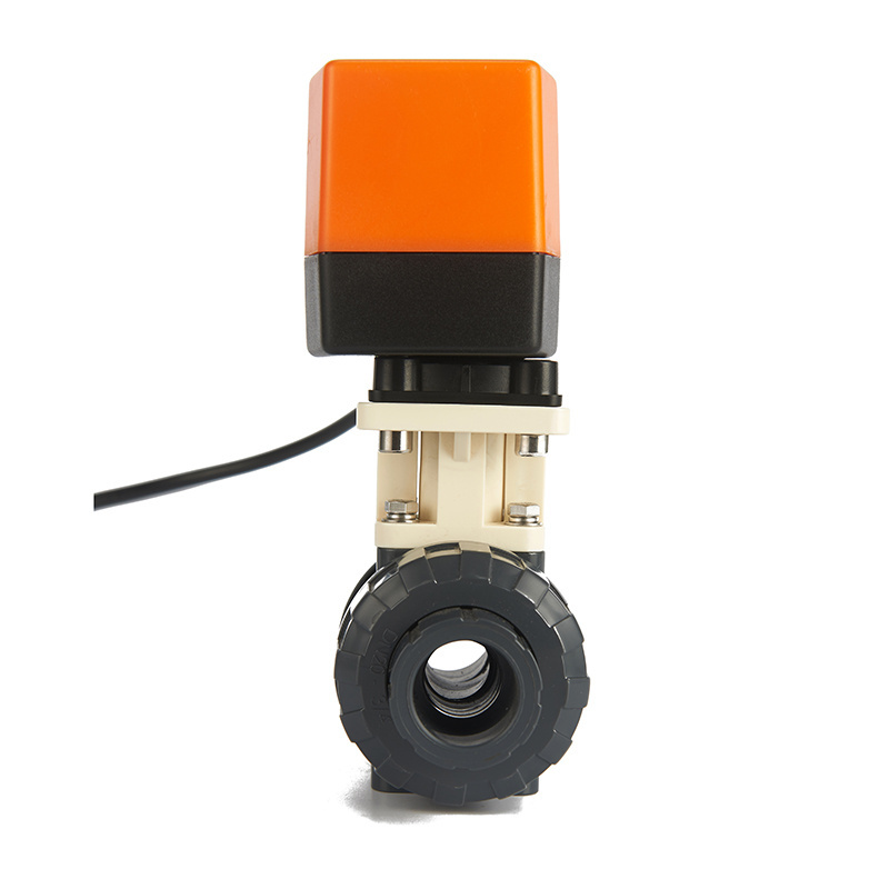 ISO9001 Certification 2 Way 3/4 inch Electric  Plastic PVC Ball Valve  Motorized Water Control Actuator Ball Valve