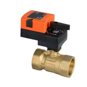 Winvall 0-10V/4-20mA Motorised Actuator Brass Ball Valves 24V DC 1/2'' to 2'' Electronic Water Flow Control Motorized Valve