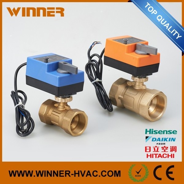 Winner Winvall 1/2'' 3/4'' 1'' 11/2'' 11/4'' 2'' Stepping Motor Actuator Control Brass Valve Manual Override Electric Ball Valve