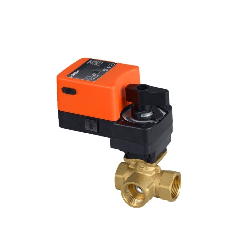 Winner Winvall 24VAC/DC Heating System Motorized Brass Valve 3-way Proportional Mini Modulating Control Ball Valve