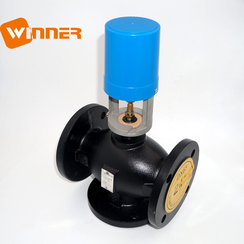 Winvall Motorized Flanged Connection Valves Electric Actuator Control Globe Valve DN65 Seat Valve