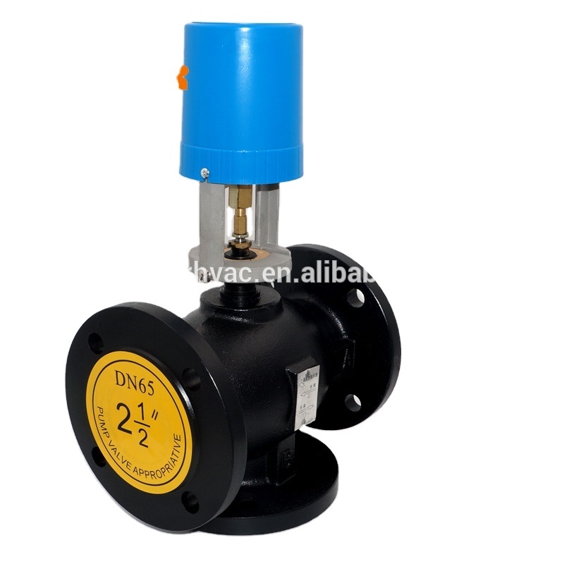 Winvall Motorized Flanged Connection Valves Electric Actuator Control Globe Valve DN65 Seat Valve