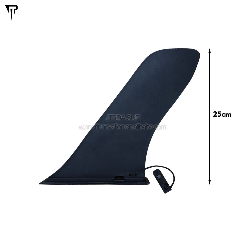 JTRDA 5 inch custom print logo coloful flat bottom plastic short slide rudder fin boat kayak fin