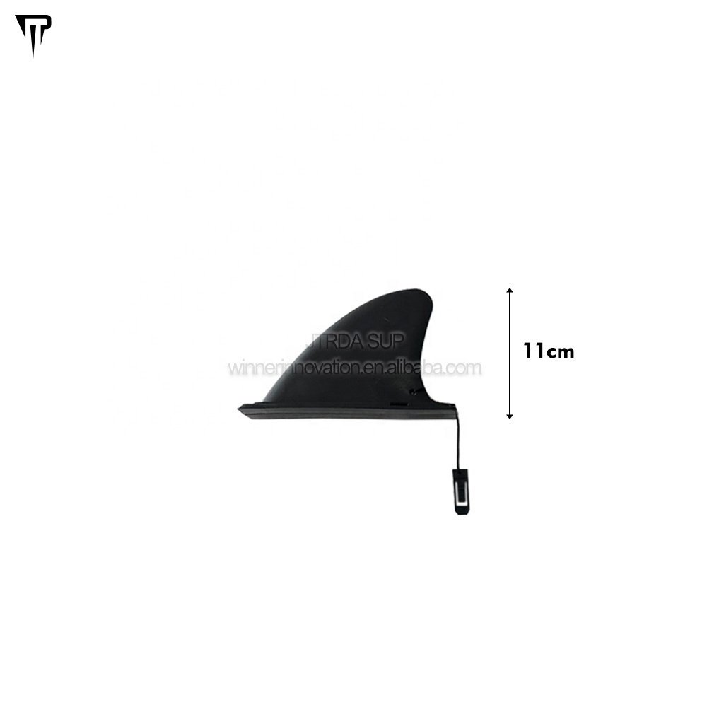 JTRDA 5 inch custom print logo coloful flat bottom plastic short slide rudder fin boat kayak fin