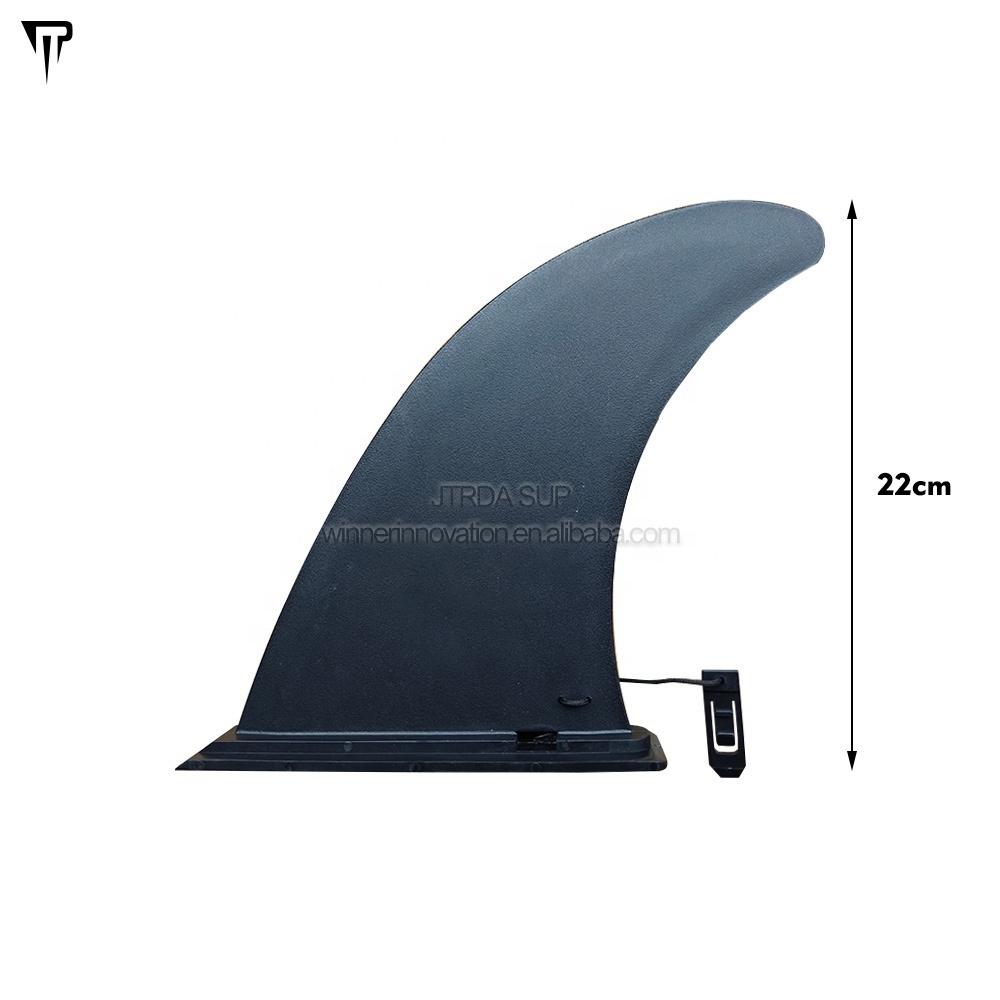 JTRDA 5 inch custom print logo coloful flat bottom plastic short slide rudder fin boat kayak fin