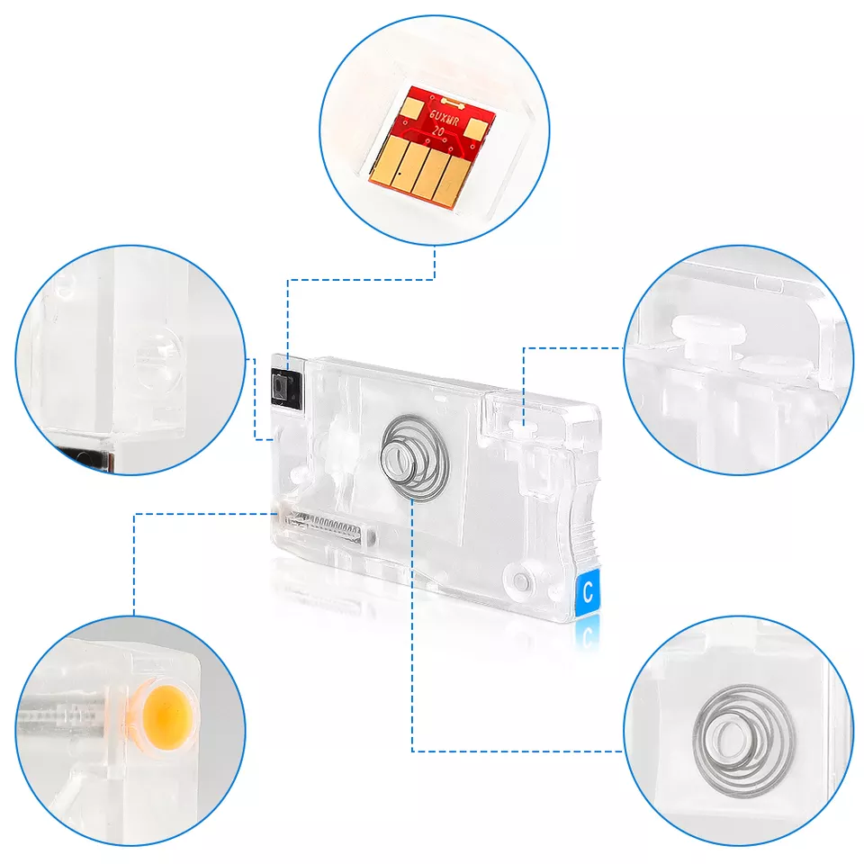 Refillable Empty ciss cartridges with arc chip for HP 962 963 964 965 cartridges