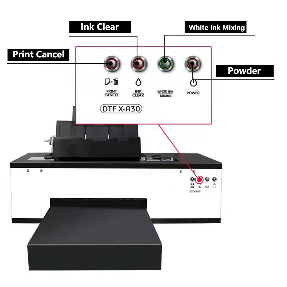 A3 A4 Size Heat Transfer DTF Printer Digital Printing Machine 30cm A3 A4 dtf Printer T-shirt Printing R1390 L1800 Dtf printer