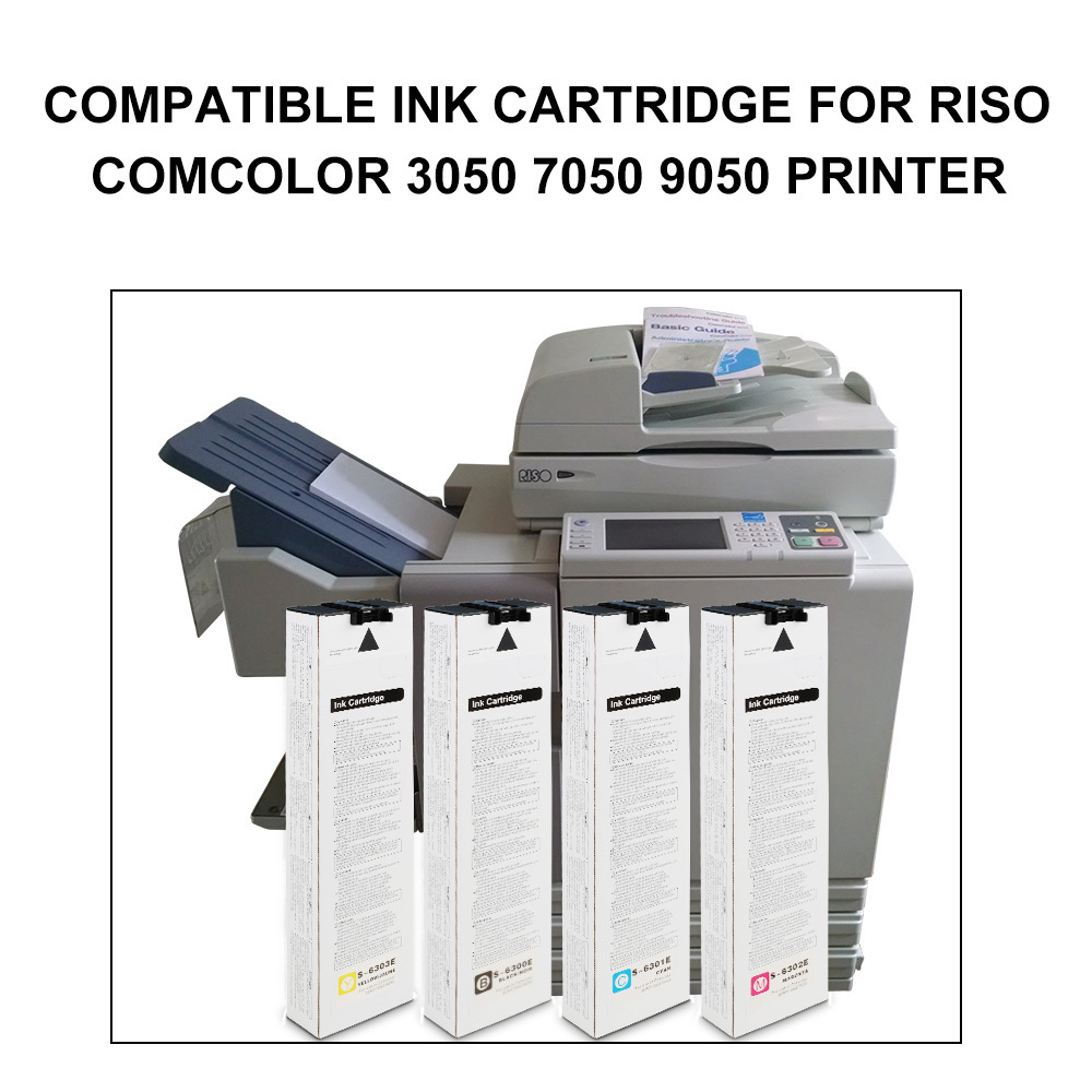 Winnerjet ink cartridge for Riso ComColor 3010 3050 7010 7050 9050 1000ml S-6300 Color Risograph chip digital printer