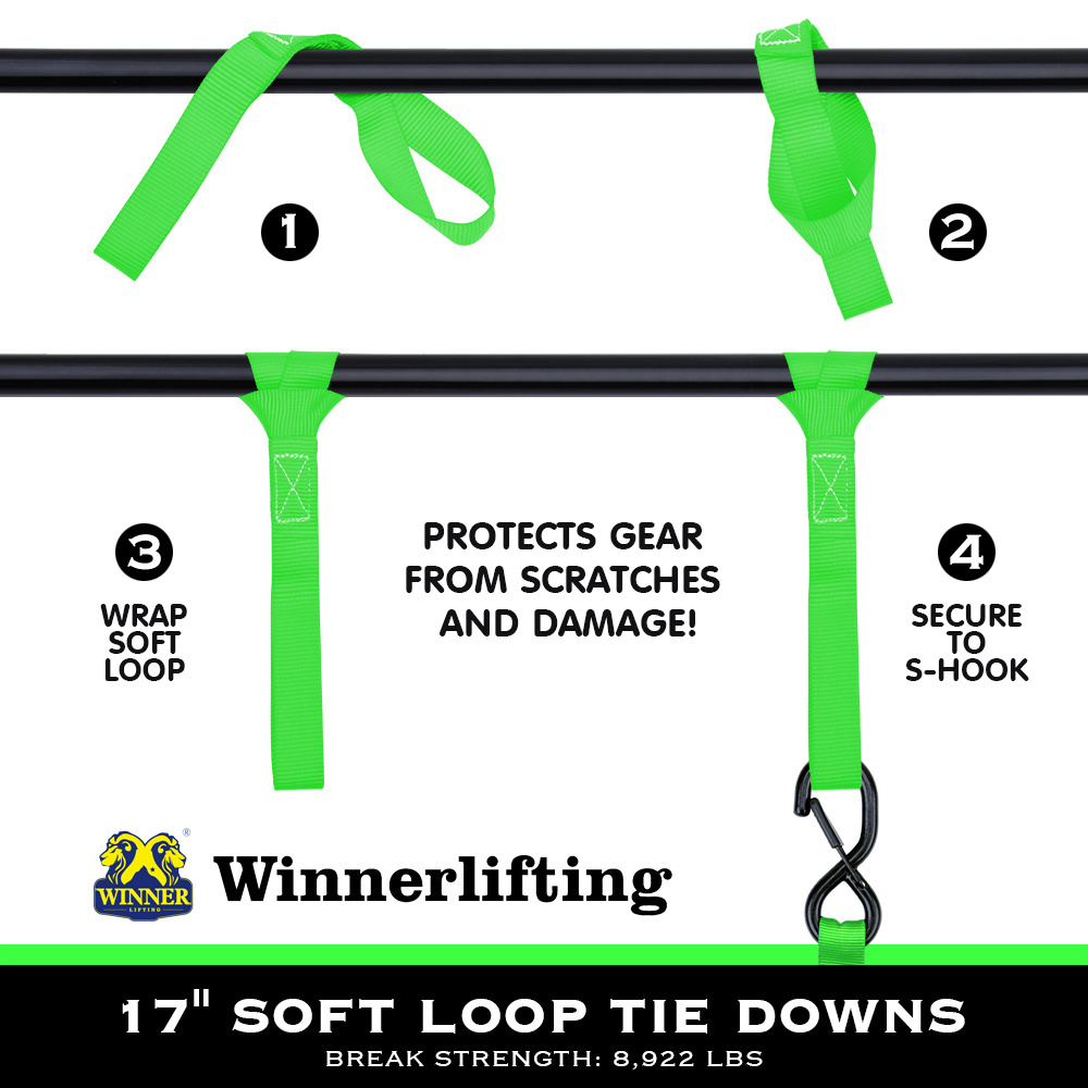 Winnerlifting High quality wheel tie down straps endless ratchet straps Cargo Lashing Belt