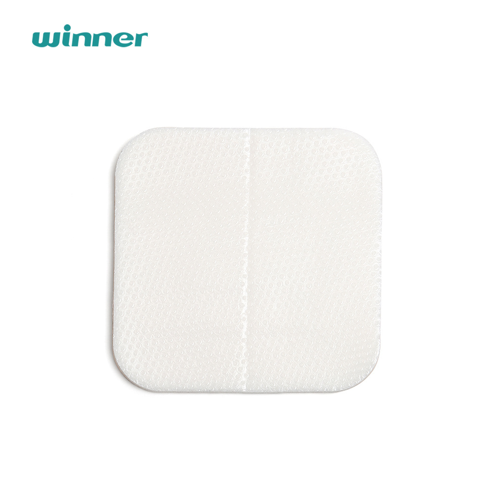 Bacteria Resistance Foam Dressing Medical Absorbent Silicone Pad Dressing without Border