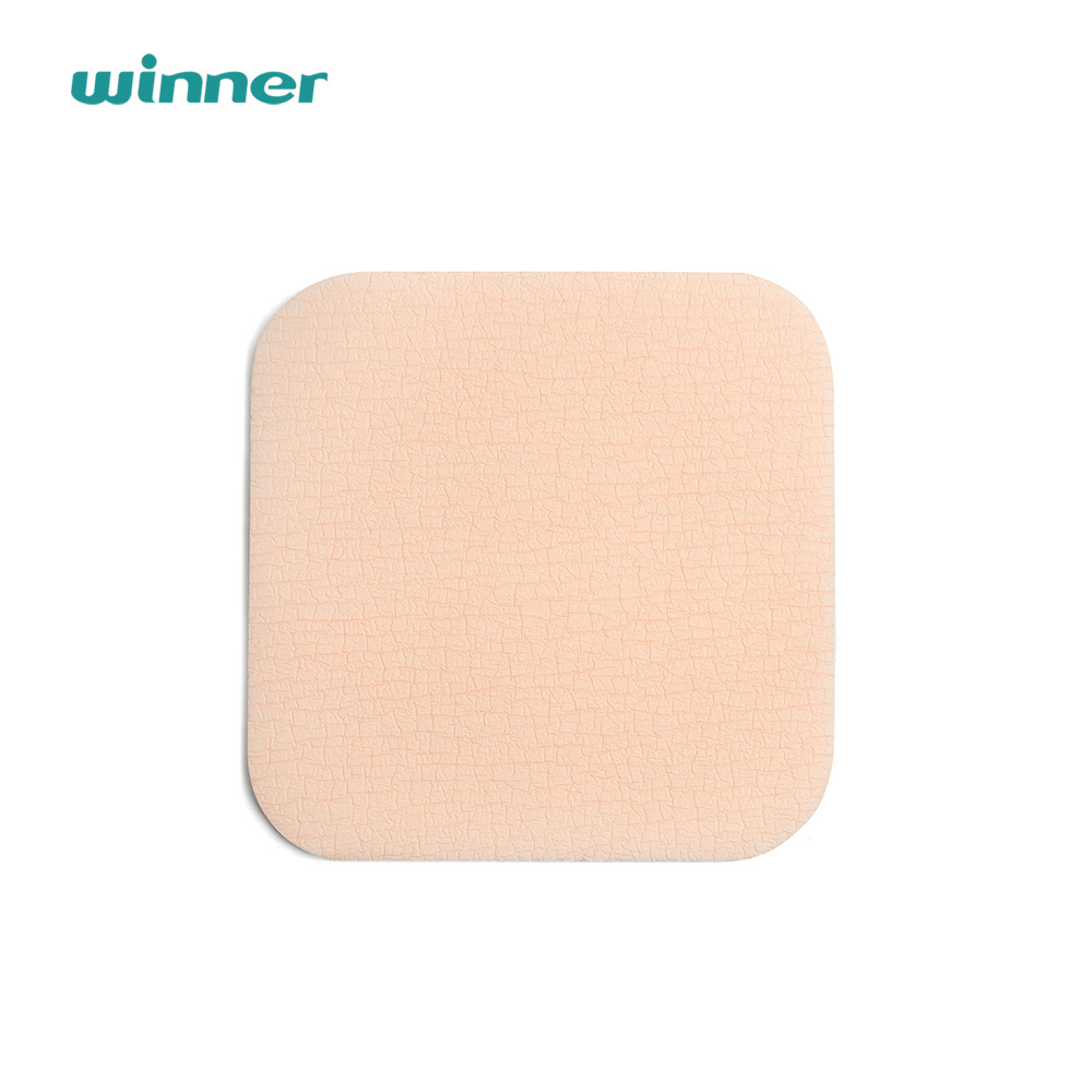 Bacteria Resistance Foam Dressing Medical Absorbent Silicone Pad Dressing without Border