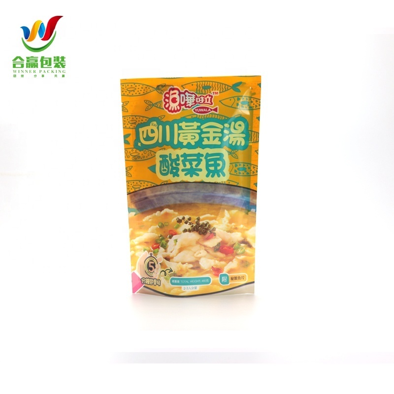 2024 hot sales 3 sides sealed plastic transparent polythene bag without bottom for sauce spicy flavor packing