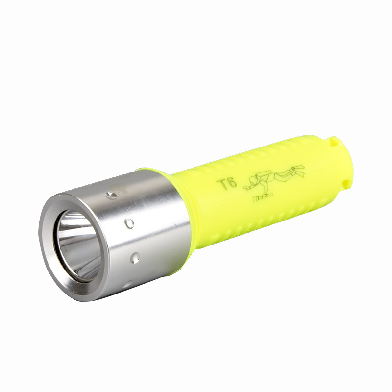 High Brightness T6 led underwater flashlight diving torch zoom Hand Free Water Waterproof Plastic Diving Torch Lamp