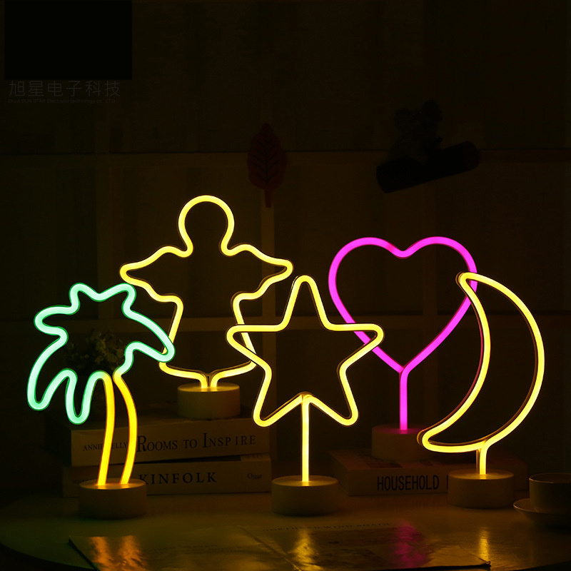 Led Neon Rgb Light Luminous Acrylic Backboard Lighting Neon Lamp For Gift Party Or Room Decoration Christmas