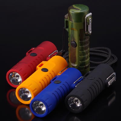 New Compass and Flashlight USB Recharge Double Arc Cigarette lighter Waterproof Plasma Lighter Windproof Electronic Lighter