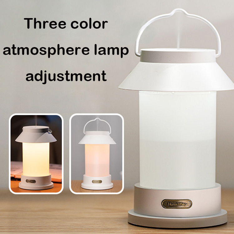 New Household Portable Cool Warm Lights Mist Usb Wireless Air Humidifier Fog Volume Aroma Diffuser Retro Lamp Humidifier