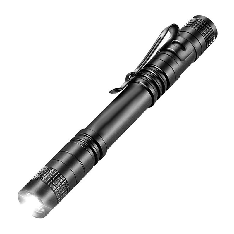 pen light Mini Torch Light Hand Black Aluminum Pocket Pen Torch Medical led cob penlight flashlight With Clip