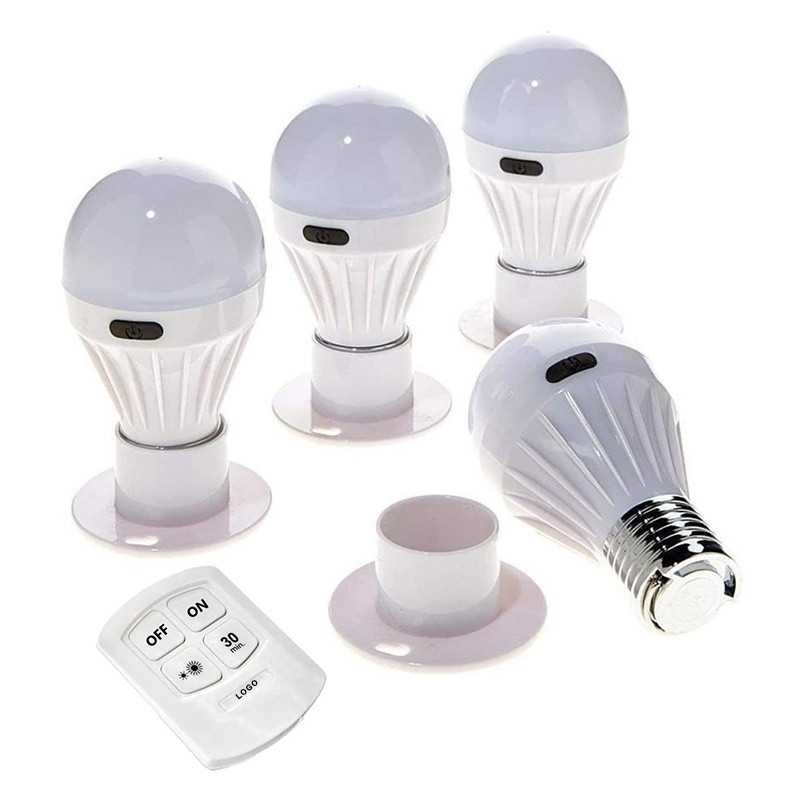 4 Pack Portable Wireless 200 Lumen COB Cabinet Light With Remote Control Battery Powered LED Bulb Night Light