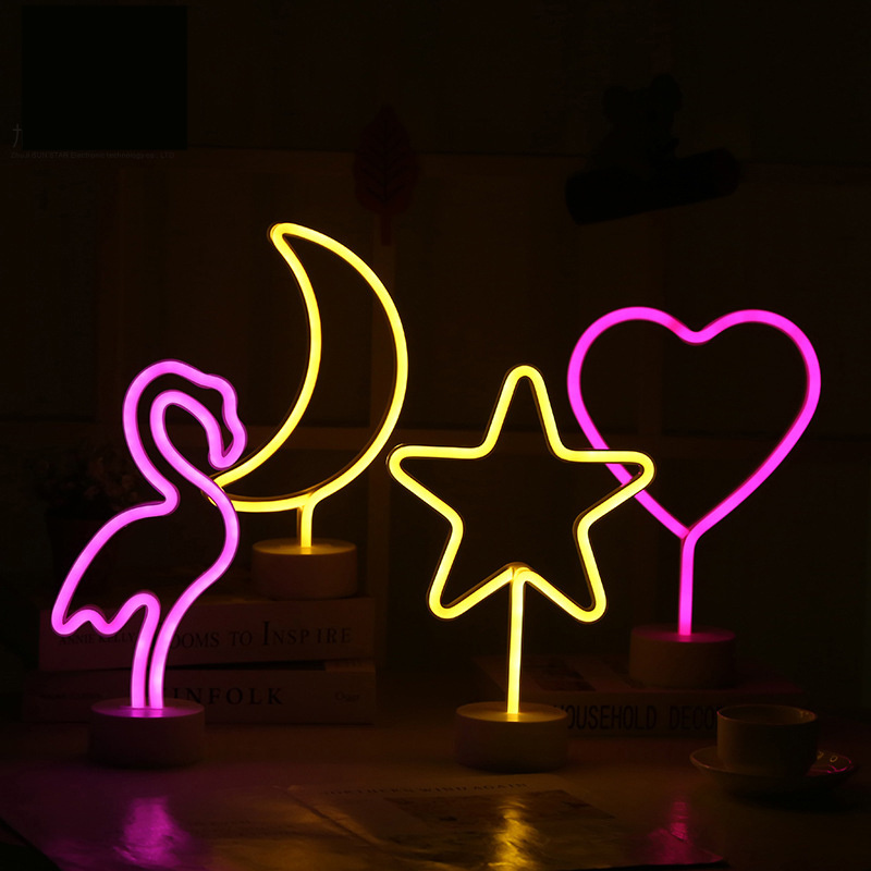 Led Neon Rgb Light Luminous Acrylic Backboard Lighting Neon Lamp For Gift Party Or Room Decoration Christmas