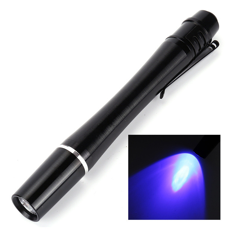 pen light Mini Professional Purple pen lamp UV395nm Led Flashlight Penlight Pocket for Working