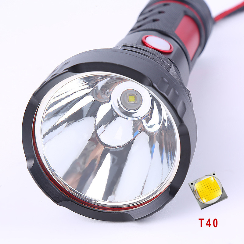 20W High Power 3000 Lumen T40 Portable Aluminum LED Torch Outdoor Waterproof USB Rechargeable Flashlights For Hunting