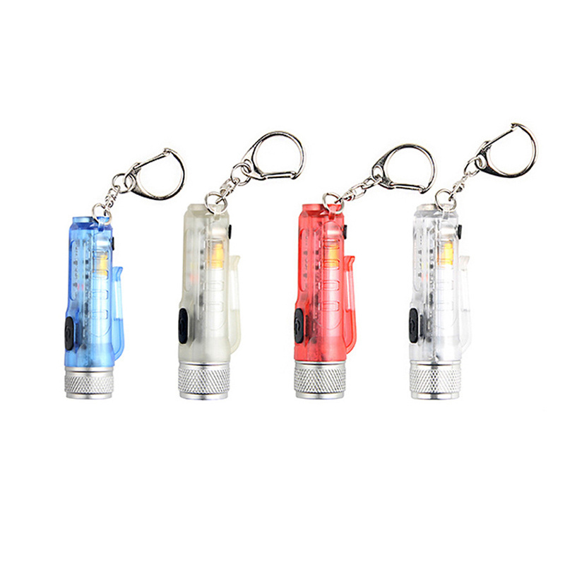 Multifunctional multi color Super Mini Portable USB Rechargeable Keychain Flashlight With Clip And Tail Magnet