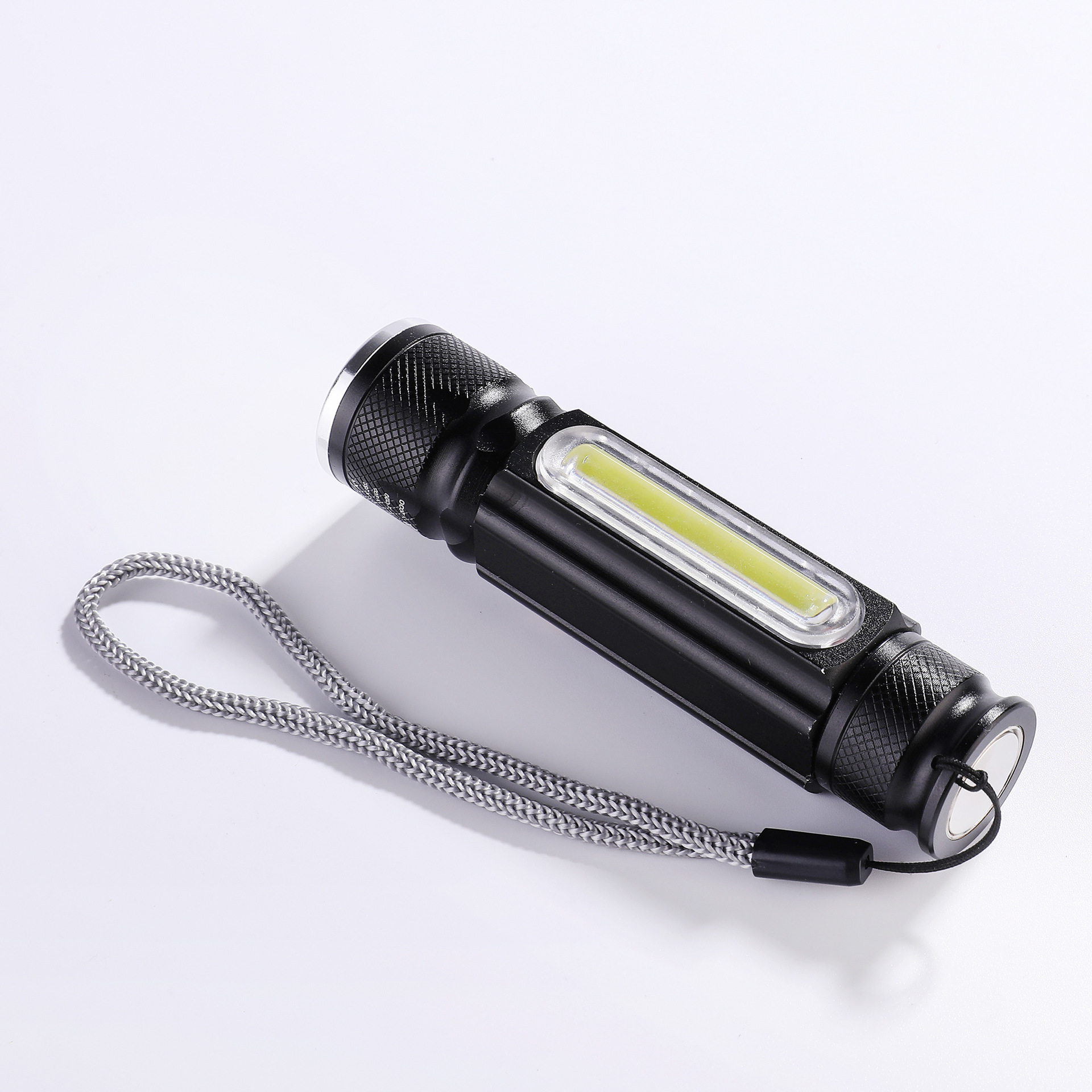 Cob Side Light Mini Telescopic Focusing Xml T6 Usb Rechargeable Working Magnetic Led Flashlight With Hook