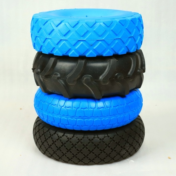 High quality Wear-resisting 250mm solid wheel 4.10/3.50-4 PU tire solid rubber tyre