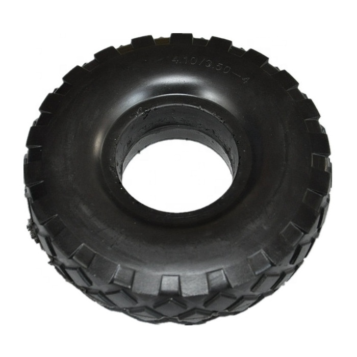 High quality Wear-resisting 250mm solid wheel 4.10/3.50-4 PU tire solid rubber tyre