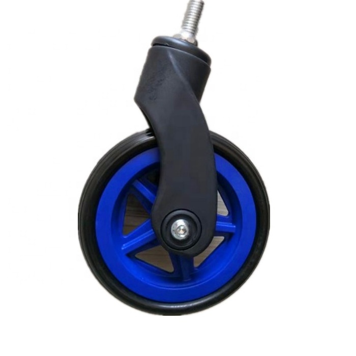 6 inch PVC plastic pram wheel/wheelchair caster wheel