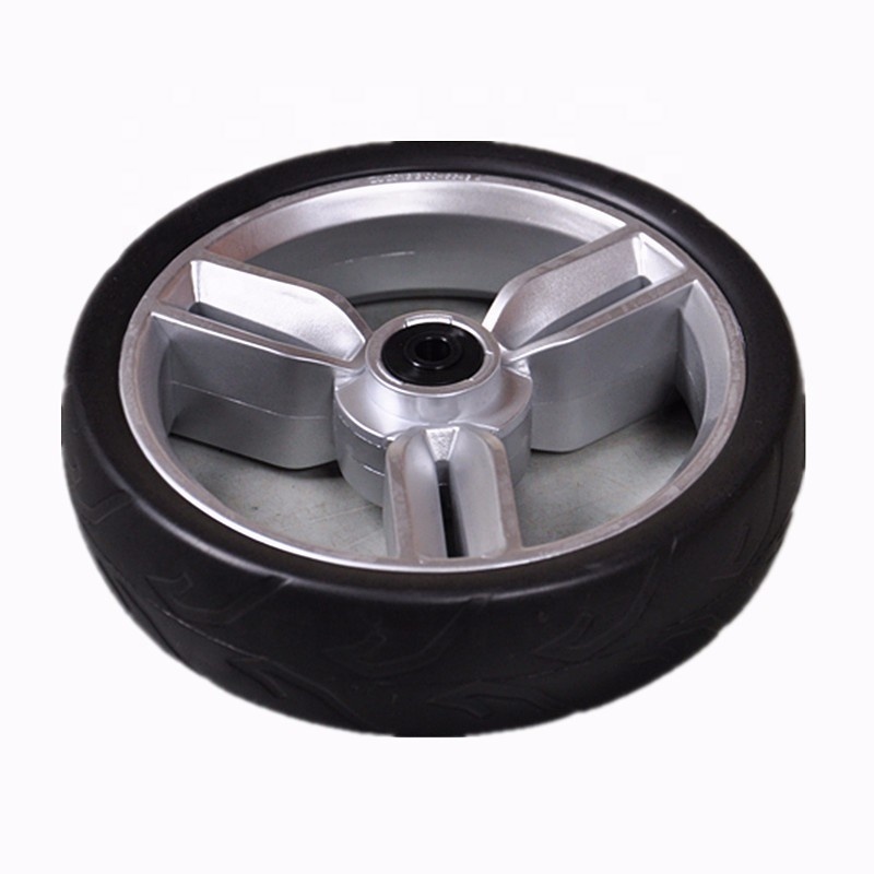 7 inch PU foam stroller wheels plastic wheels