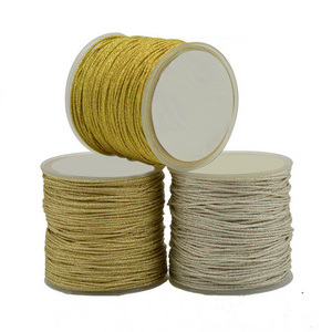 80M/Roll Gold/Silver 1mm Durable Overlocking Sewing Machine Threads Polyester Cross Stitch Strong Threads for Sewing Supplies