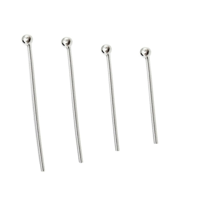 100pcs 925 Sterling Silver Head pin DIY Jewelry Accessories Earrings Beading Eye Pins Flat Head Pins For Jewelry Making Supplies