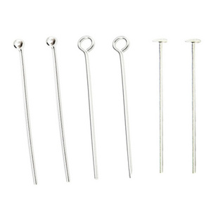 100pcs 925 Sterling Silver Head pin DIY Jewelry Accessories Earrings Beading Eye Pins Flat Head Pins For Jewelry Making Supplies