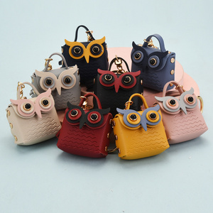 Cute Owl Small Bag Women Pu Leather Coin Purses Fashion Jewelry Handbag Girls Coin Card Holder For Kids Purses Keychain