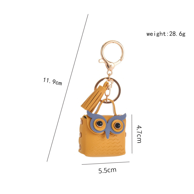 Cute Owl Small Bag Women Pu Leather Coin Purses Fashion Jewelry Handbag Girls Coin Card Holder For Kids Purses Keychain