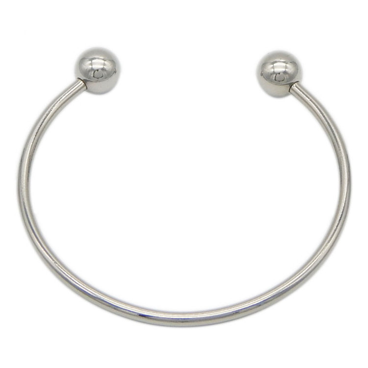 10pcs/lot Stainless Steel Adjustable Cuff Bangle Bracelets Blanks Silver Color Tone Open Charm Wire Bangle Bracelet Base Setting