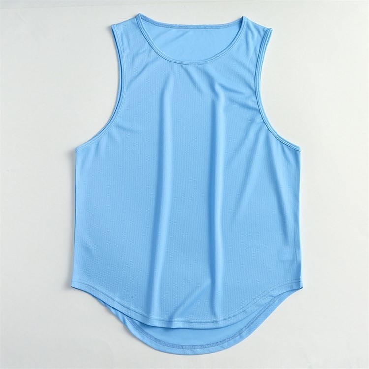 Breathable Gym Tank Tops New Fashion Men's Cotton/Bamboo Fiber Street Style Running Vest for Fitness Training Undershirt