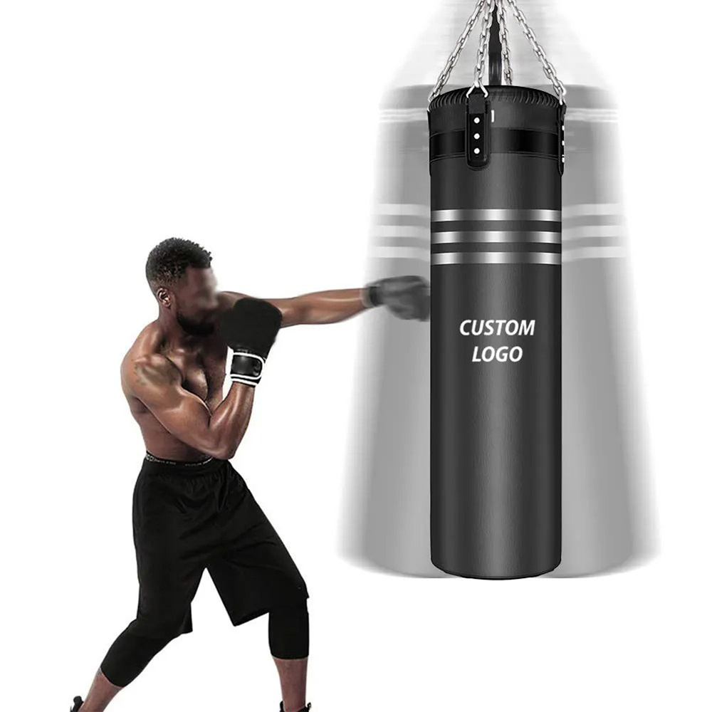 New Arrival Men And Women Training Leather Made MMA Boxing Punching Bags With Chains And Hook Punching Bags