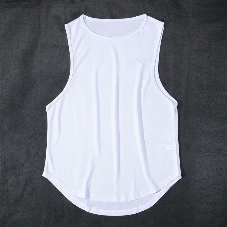 Breathable Gym Tank Tops New Fashion Men's Cotton/Bamboo Fiber Street Style Running Vest for Fitness Training Undershirt