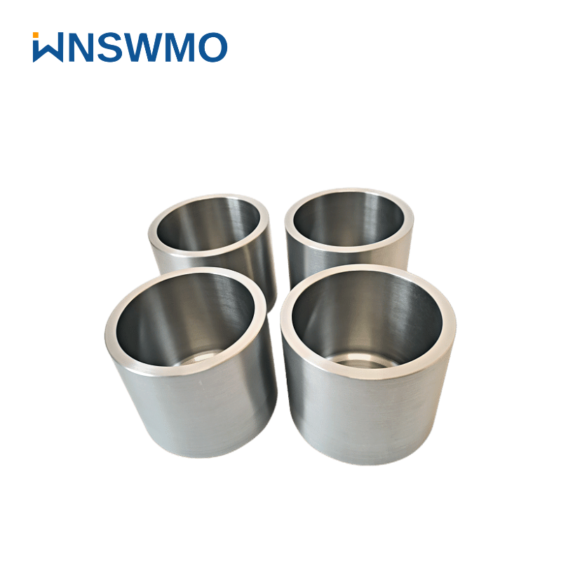 High temperature Tungsten and Molybdenum crucibles liner moly cup melting furnace for gold melting