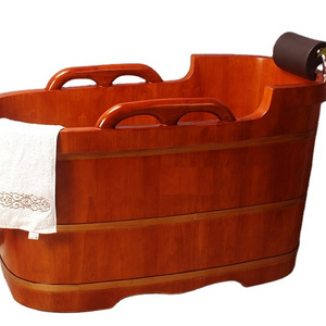 1.5M sauna spa wood hot bathtub for soaking fumigation solid oak wood tub barrels with steamer