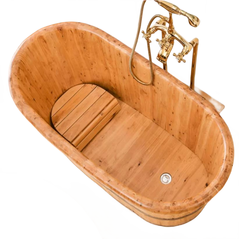 1.5M cedar wood bathtubs freestanding factory price new products with good quality