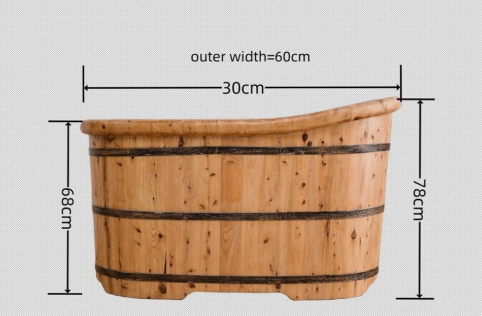 1.5M cedar wood bathtubs freestanding factory price new products with good quality