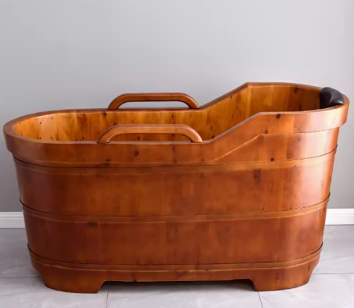 1.5M freestanding without hoop cedar wood bathtubs wood